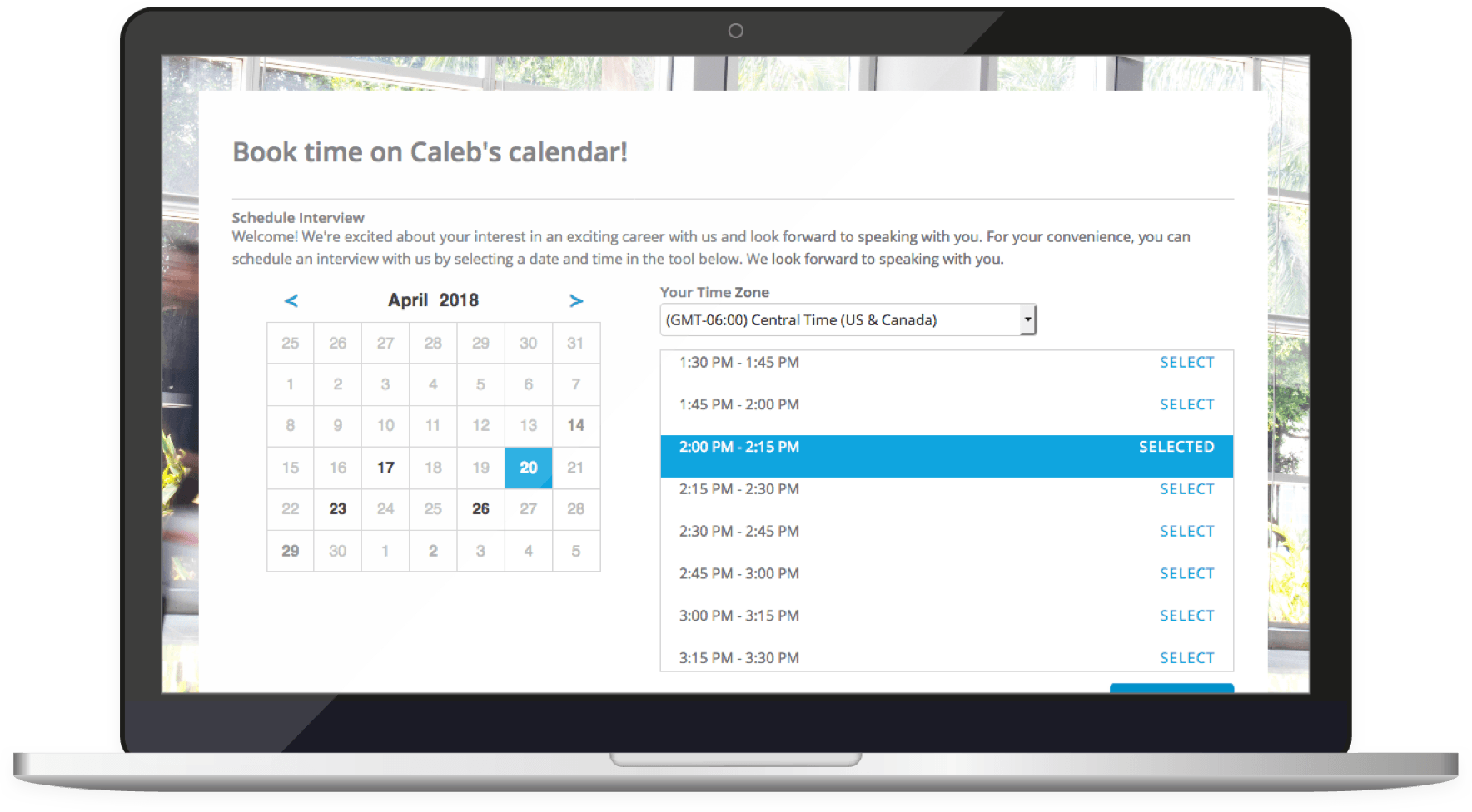 reschedule job interview