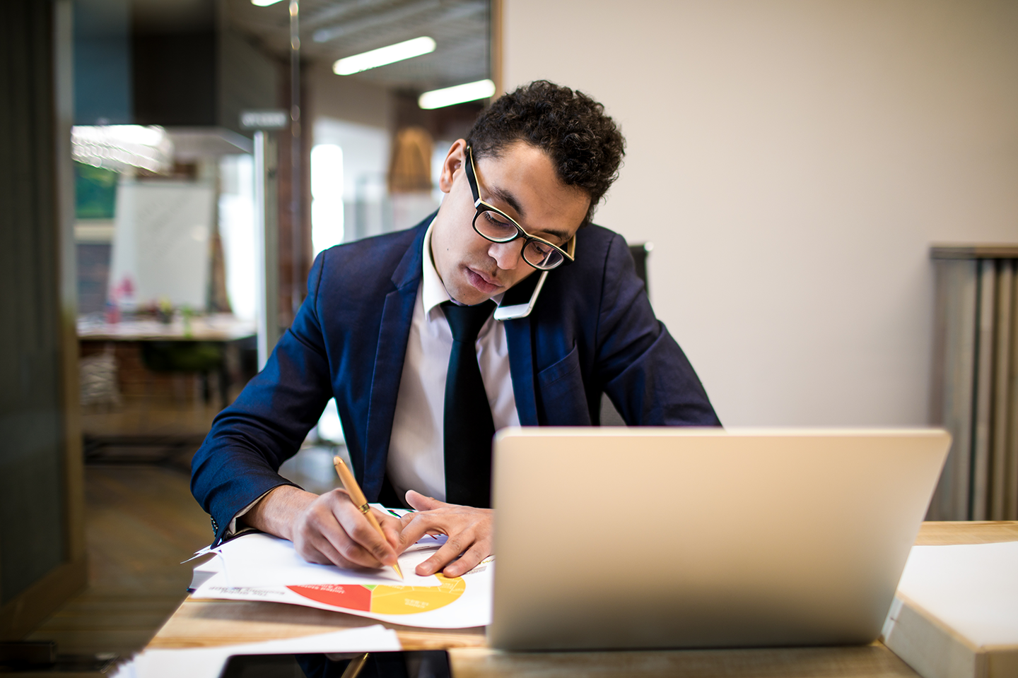 Man working in government office